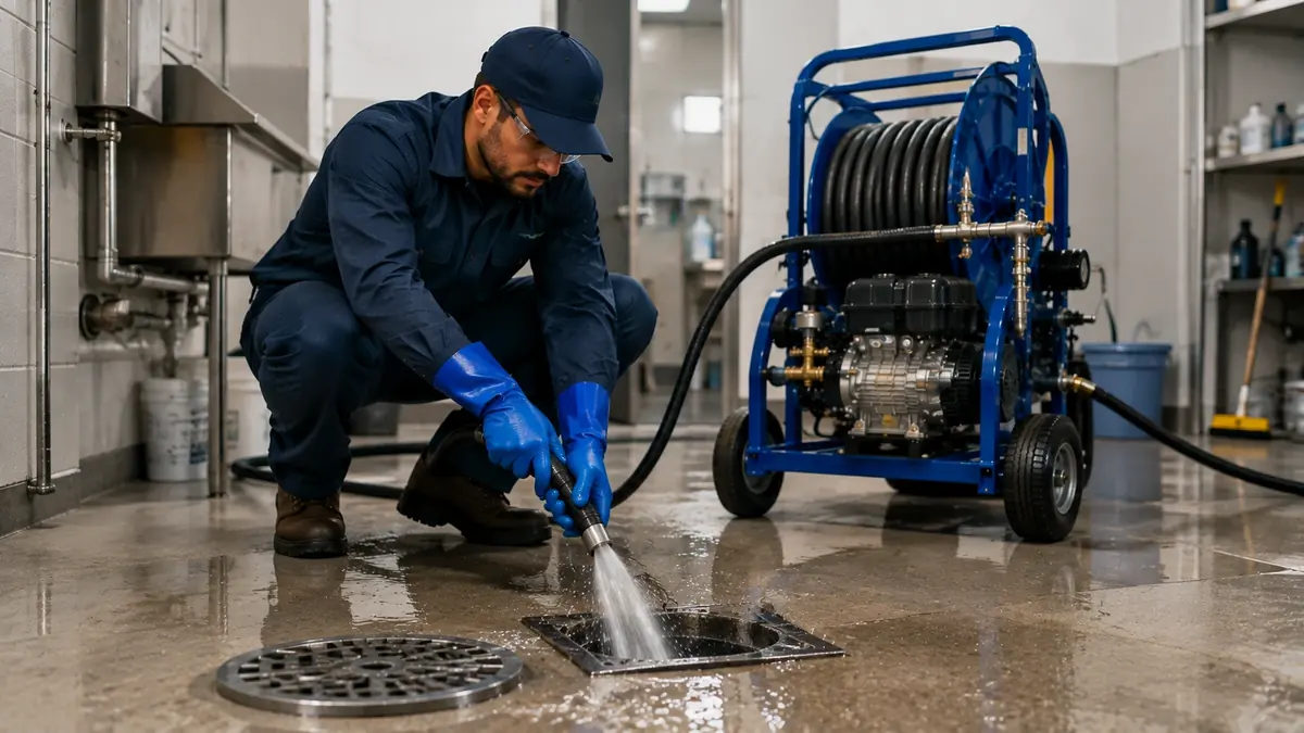 Floor Drain Hydro Jet Cleaning in Oak View