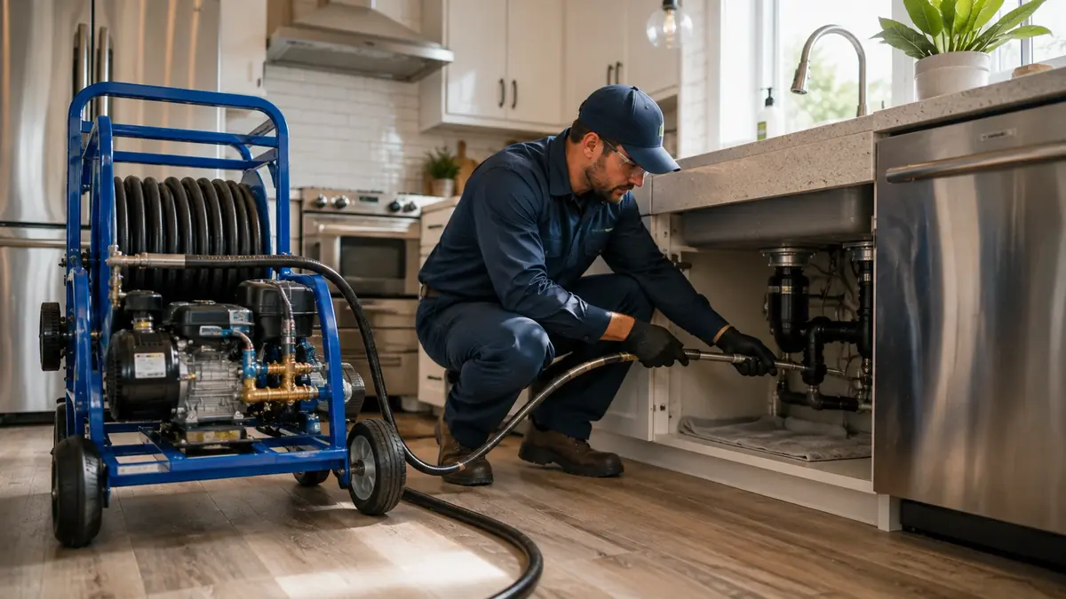 Kitchen Drain Hydro Jetting in Oak View