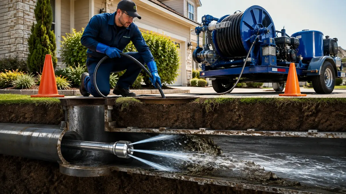 Main Sewer Line Hydro Jet Cleaning in Oak View