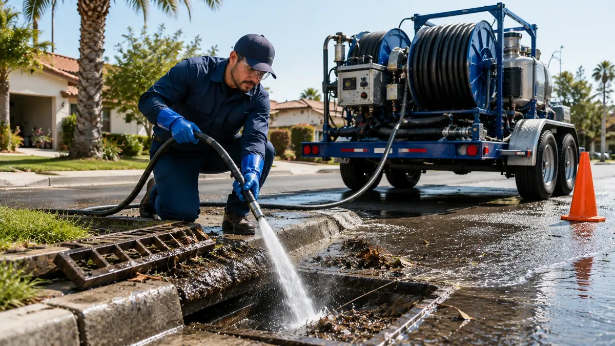 Storm Drain Hydro Jet Cleaning in Oak View