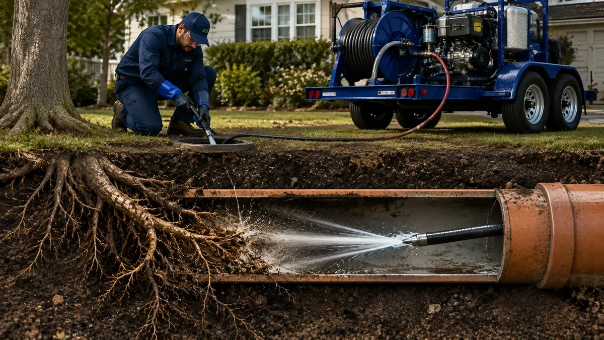 Tree Root Removal with Hydro Jetting in Oak View